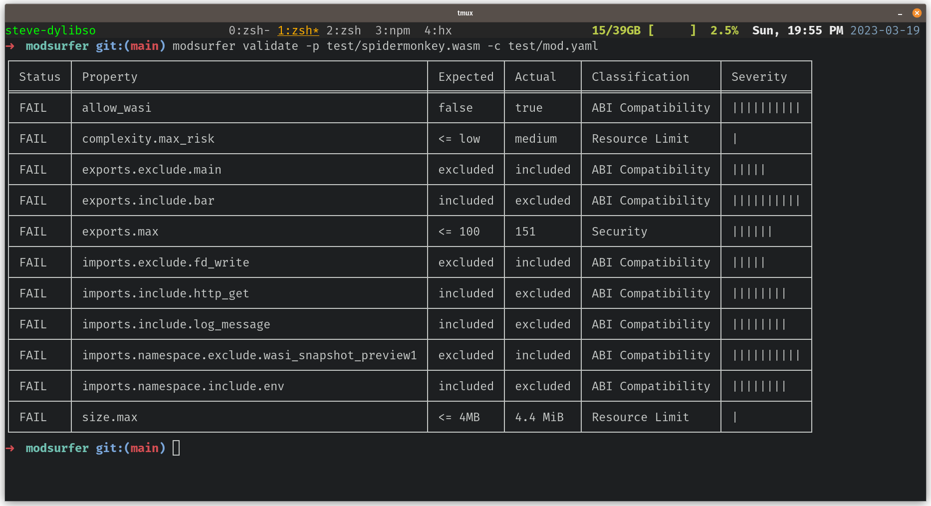 Modsurfer CLI